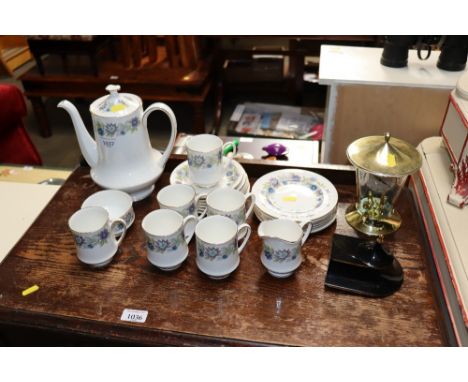 A quantity of Paragon floral decorated teaware, an eight day anniversary clock etc.
