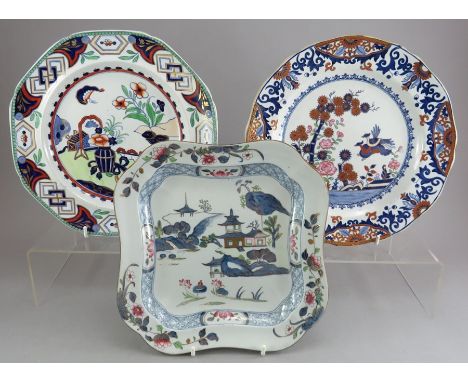 A group of early nineteenth century transfer-printed Spode Stone China wares, c.1820. Comprising of: a rectangular dessert di