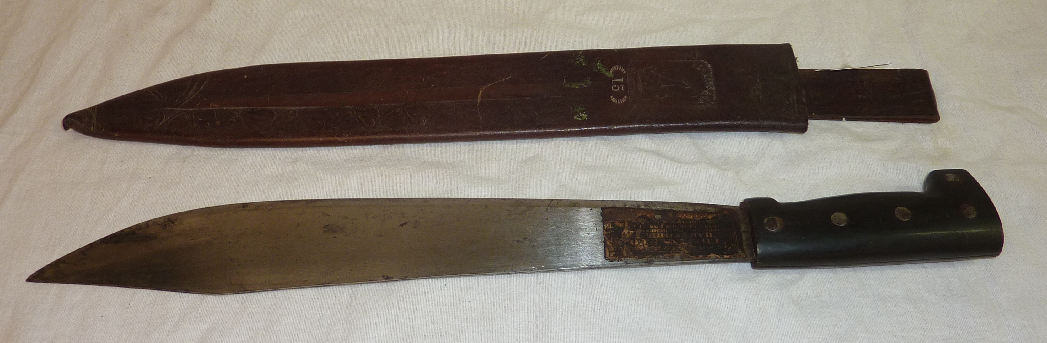 USA Collins & Co no.222 machete 14 inch blade stamped with legitimus