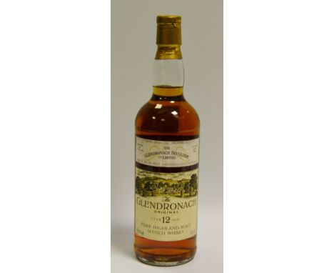 A bottle of Glendronach Distillery original 12 year scotch whisky 