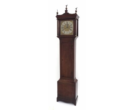 Mahogany eight day longcase clock, the 12" square brass dial signed John Cuthbertson, Keynsham on the silvered chapter ring e