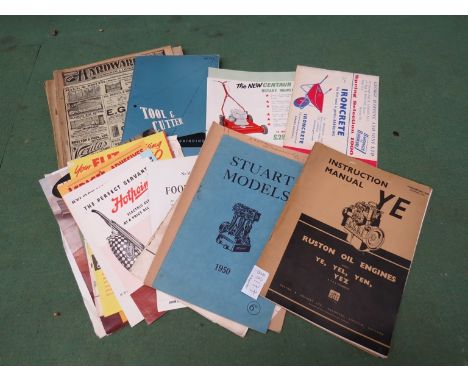 A collection of oil engine booklets including Ruston 