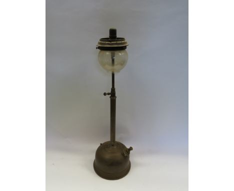 A brass column Tilley lamp 