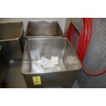 (2) SS 4-Wheel Meat Carts, 25 in. x 25 in. x 20 in.
