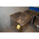 (2) SS 4-Wheel Meat Carts, 25 in. x 25 in. x 20 in.