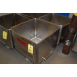 (2) SS 4-Wheel Meat Carts, 25 in. x 25 in. x 20 in.