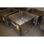 (2) SS 4-Wheel Meat Carts, 25 in. x 25 in. x 20 in.