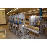 (5) Butcher Boy Model #B16-F Stainless Steel Saws, Mounted on SS 6-Wheel Base, 2 HP Motors &