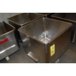 (2) SS 4-Wheel Meat Carts, 25 in. x 25 in. x 20 in.