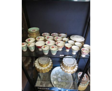 A Royal Crown Derby 'Lombardy' pattern dinner service, comprising twelve dinner plates and dessert plates and ten side plates