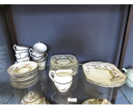 A Melbarose china part tea set with cups, saucers and other items  