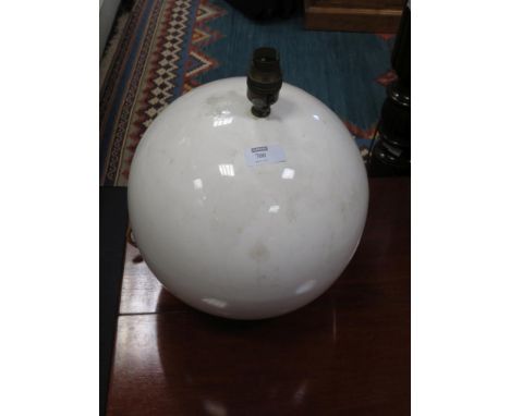 A white round porcelain lamp  