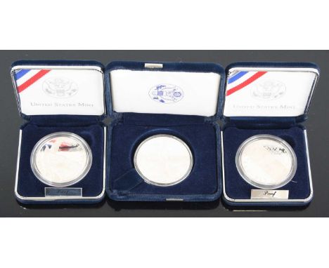 United States of America, 2006 American Eagle One Ounce Silver Proof Coin, together with a 2007 Little Rock Central High Scho