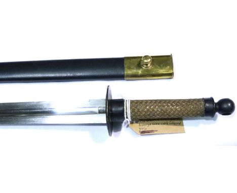 An 18th century style Walking Sword, being a hybrid style used by merchants bodyguards in Hong Kong, Singapore and Macau. The