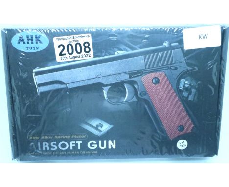 New boxed 6mm BB airsoft pistol, model V11. P&amp;P Group 2 (£18+VAT for the first lot and £3+VAT for subsequent lots) 