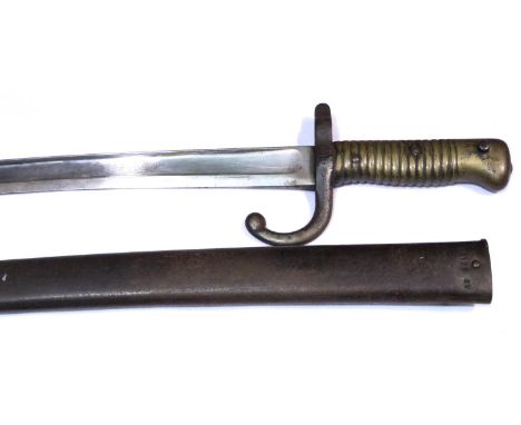 French 19th century Chassepot Yataghan sword bayonet, dated 1872. P&amp;P Group 3 (£25+VAT for the first lot and £5+VAT for s