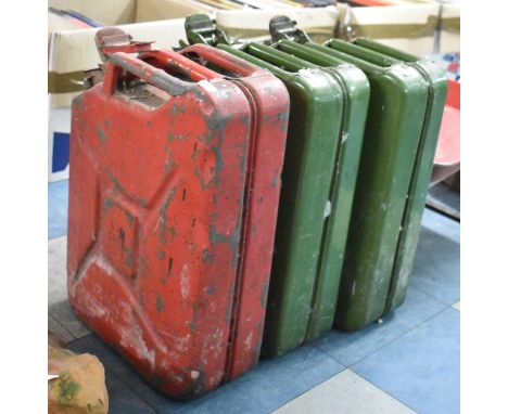 Three Vintage 5 Gallon Jerry Cans 