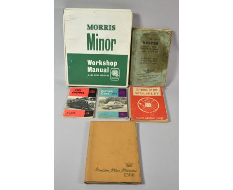 A Collection of Various Vintage Workshop Manuals, Running and Maintenance Instructions, Handbooks to Include Morris Minor 100