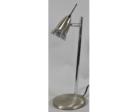 A Modern Chrome Reading Lamp, 37cm high 
