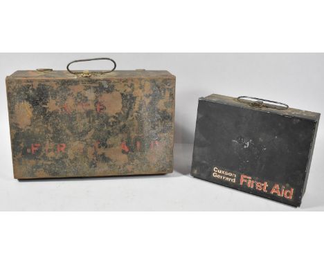 Two Vintage First Aid Boxes with Contents 