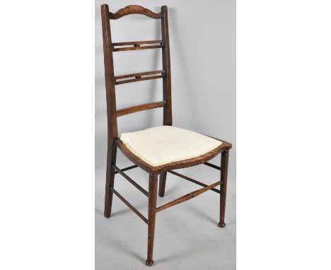 An Edwardian Ladder Back Side Chair with Serpentine Fronts 