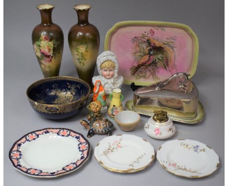 A Collection of Various Ceramics to Include Royal Crown Derby Ceramic Table Lighter, Three Royal Crown Derby 'Devonshire' Pat