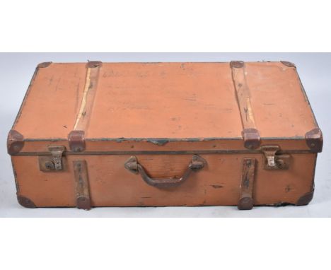 A Vintage Greek Suitcase, 66cm wide 