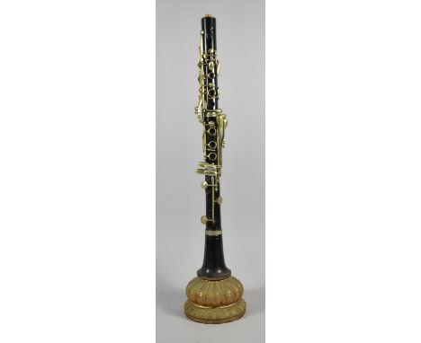 A Novelty Table Lamp Base Constructed From the Body of a Clarinet, 60cm high 