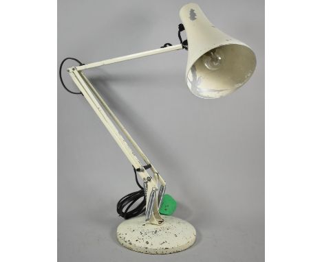 A Vintage White Anglepoise Lamp 