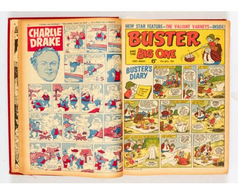 Buster (1965) 3 July - Dec 25 half-year in bound volume. Starring Thunderbolt the Avenger, Charlie Peace, Maxwell Hawke and t
