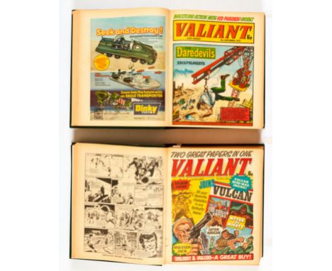 Valiant (1975-76) 30 Aug 1975-16 Oct 1976 70 consecutive issues in two bound volumes with Captain Hurricane, Adam Eterno, The
