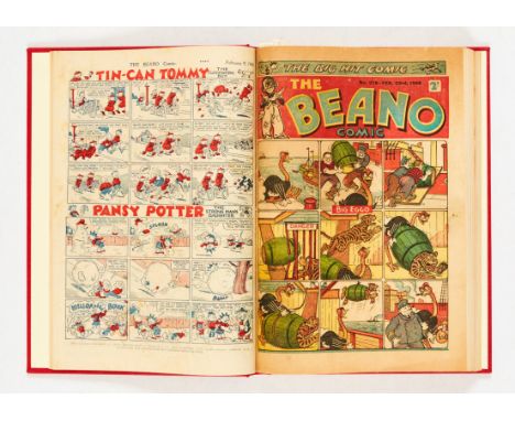 Beano (1946) 275-300 Complete year in bound volume. D.C. Thomson finally allows Dudley Watkins to sign his work on Lord Snoot