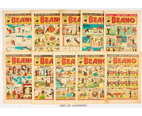 Beano (1953) 546-597 Near complete year (missing No 547). First appearances of Minnie the Minx and Little Plum by Leo Baxenda