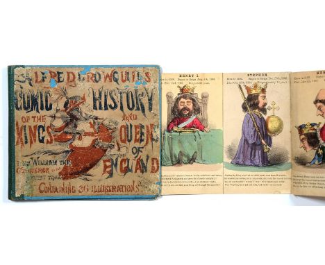 Crowquill (Alfred) [pseud.] - Alfred Crowquil's Comic History of The King's and Queen's of England..., 36 linen hinged, hand 