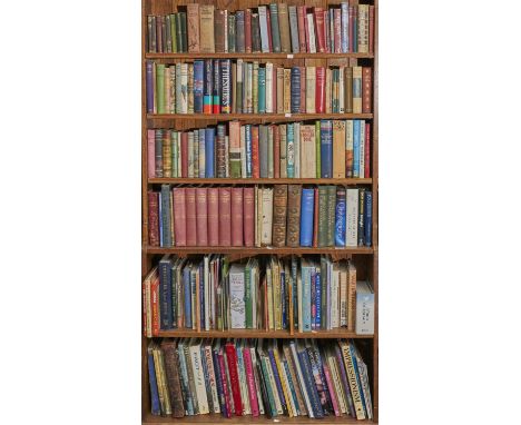 Six shelves of books, miscellaneous general shelf stock  