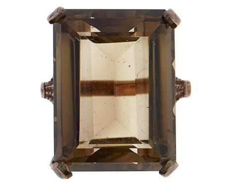 A citrine ring, in gold marked 9ct, 8.4g, size R  Good condition