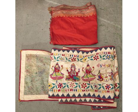 A paisley shawl and another item  