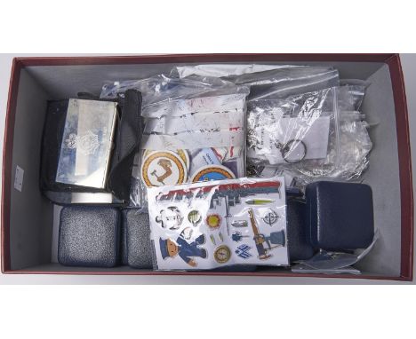 A quantity of modern Royal Navy commemorative medallions, From the Sea Freedom, 35 Years On, boxed, modern calling card cases
