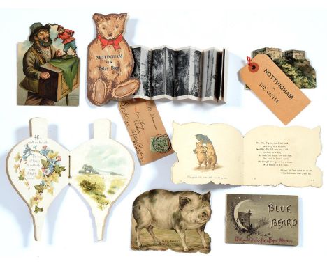 Victorian die cut booklets. Burnside (Helen Marion) - Sweet Nature, illustrated by Charles Noakes, chromolitho illustrations,