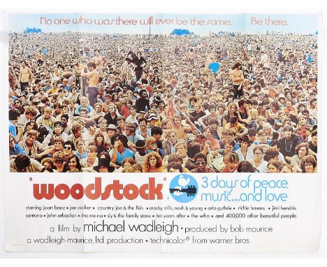 Film Poster. Woodstock, printed by R J Woolman &amp; Co Ltd, 76 x 102cm  Filing creases only