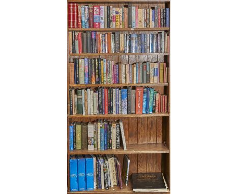 Six shelves of books, miscellaneous general shelf stock  