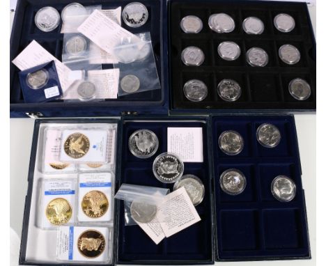 United States of America Morgan dollar 1882, seven American Mint Historical series replicas, ten replica dollars, Danbury Min