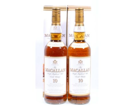 THE MACALLAN 10 year old Highland Single Malt Scotch Whisky, two bottles 70cl 40% vol. boxed.