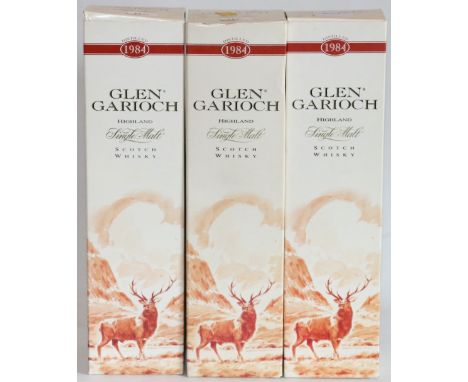 GLEN GARIOCH 1984 Highland Single Malt Scotch Whisky 70cl, 40% vol. boxed, three bottles. (3)