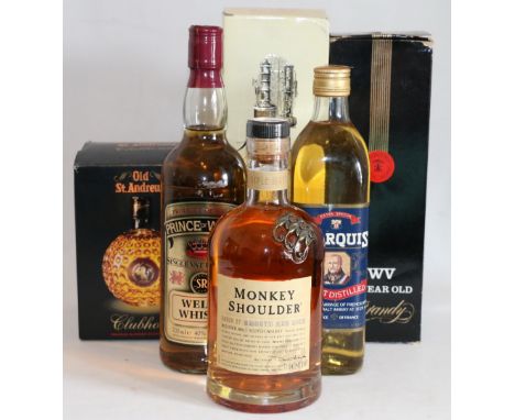 MONKEY SHOULDER BATCH 27 Blended Malt Scotch Whisky 70cl, 40% vol.; OLD ST ANDREWS CLUBHOUSE Blended Scotch Whisky 70cl, 40% 