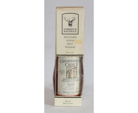 BANFF 1974 Connoisseurs Choice Highland Single Malt Scotch Whisky bottled by Gordon & MacPhail 75cl, 40% vol., boxed. CONDITI