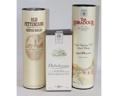 THE EDRADOUR 10 year old Highland Single Malt Scotch Whisky 70cl, 40% vol., boxed; DALWHINNIE 15 year old Highland Single Mal