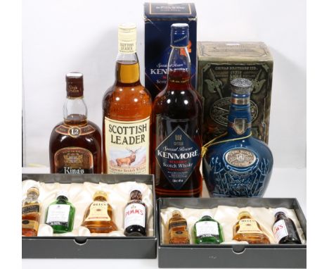 Blended Scotch Whiskies including ROYAL SALUTE 21 year old 75cl 40% vol. boxed KING'S RANSOM 12 year old 26 2/3 fl oz 75° pro