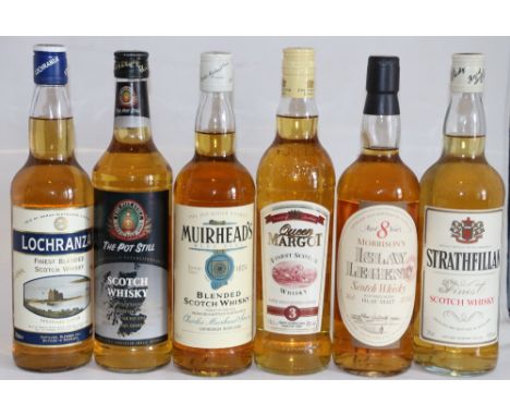 MORRISONS ISLAY LEGEND 8 year old Blended Scotch Whisky 70cl, 43% vol.; STRATHFILLAN Blended Scotch Whisky 75cl, 40% vol.; QU