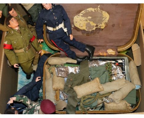 Palitoy Action Man including Scorpion Tank boxed, Assault craft boxed, six dolls, various clothing also military interest Air